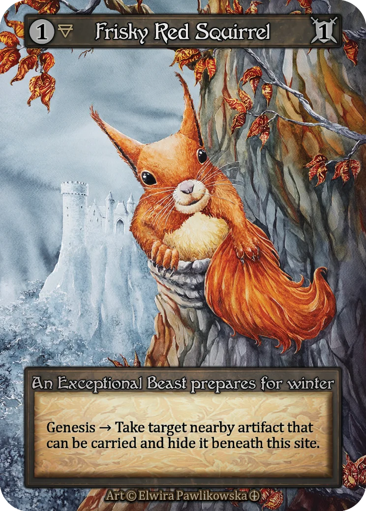 Frisky Red Squirrel card image