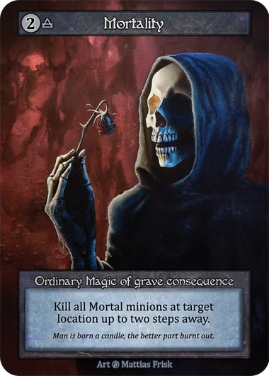 Mortality card image