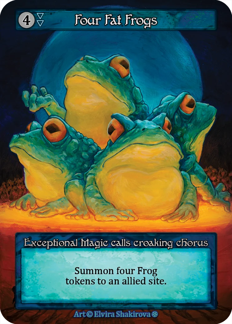 Four Fat Frogs card image