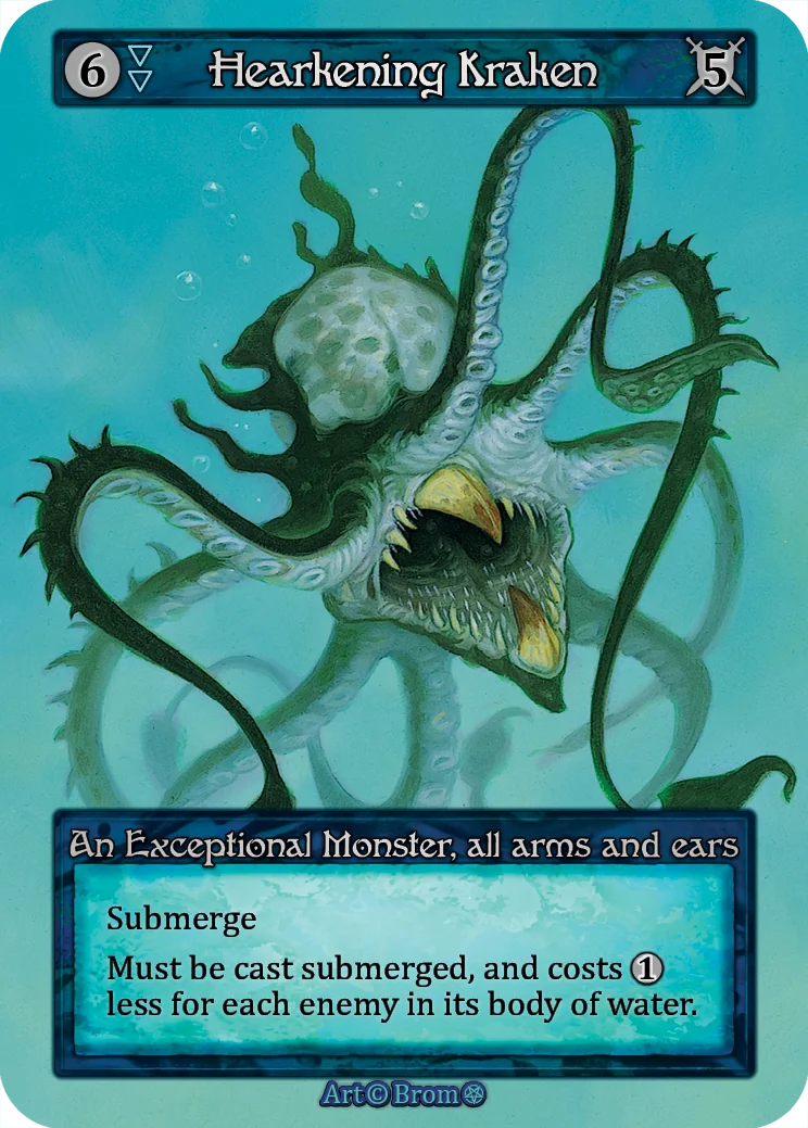 Hearkening Kraken card image