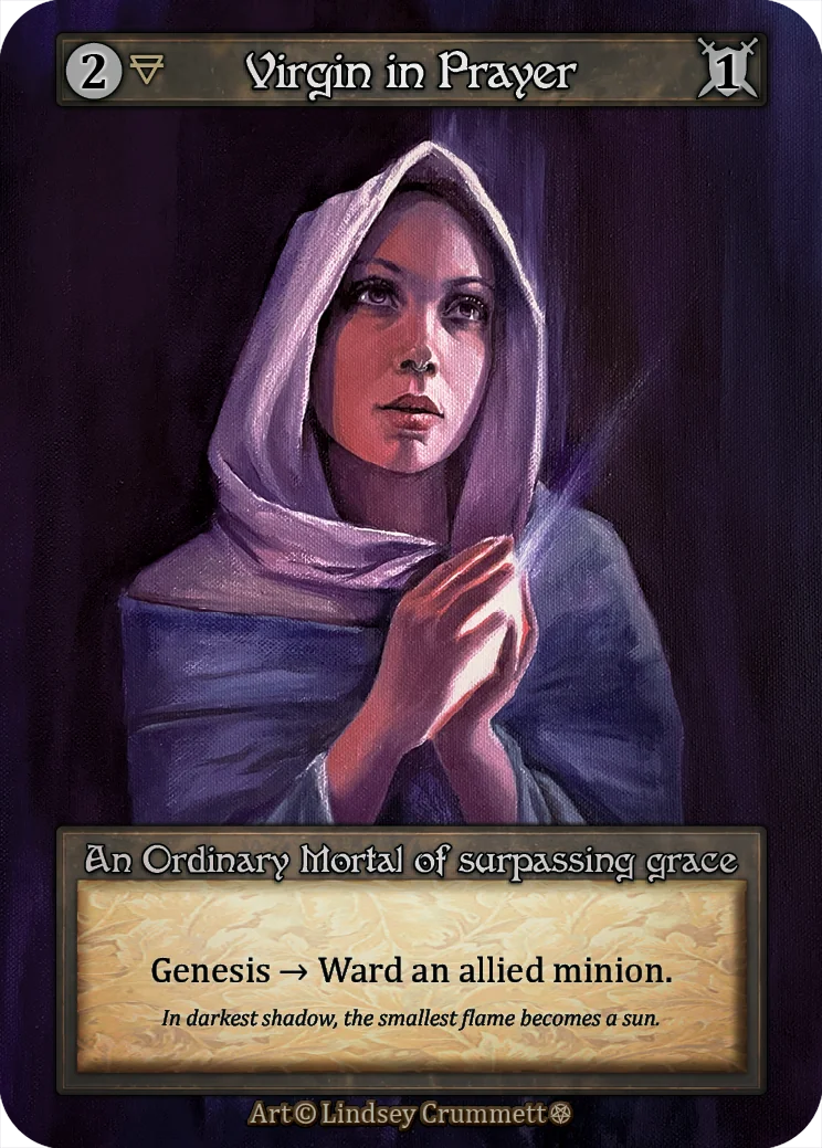 Virgin in Prayer card image